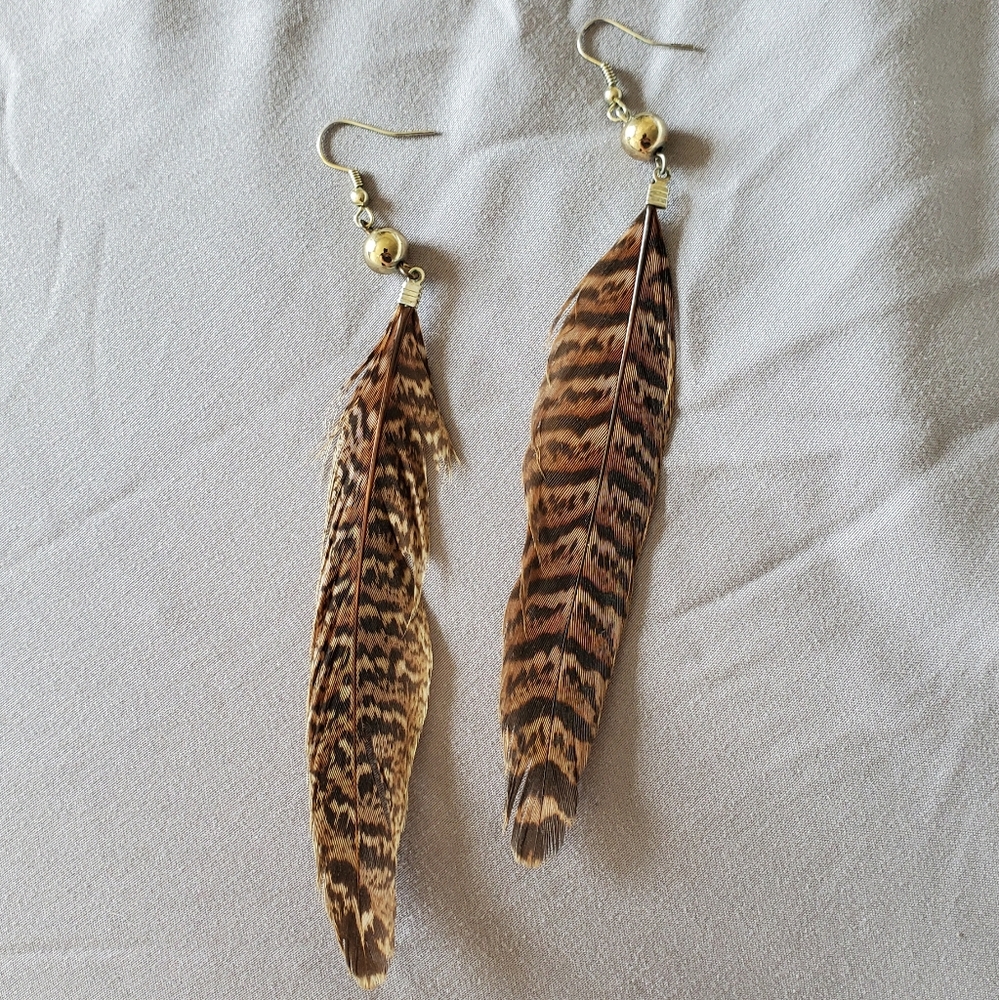 Forever 21 feather earrings.